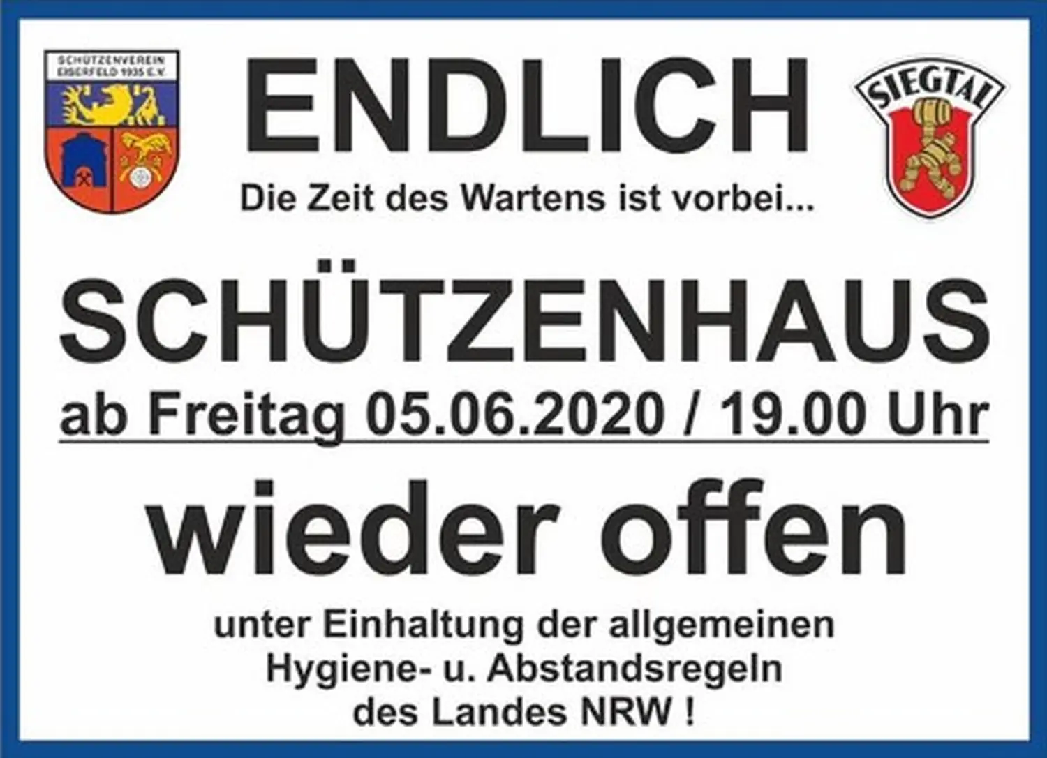 Flyer von Schützenverein Eiserfeld 1935 e.V.